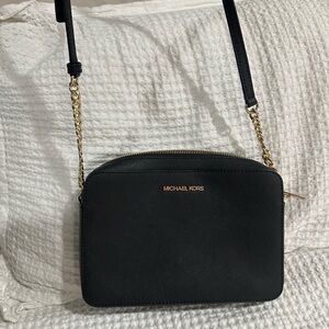 Michael Kors Black and Gold Crossbody Bag